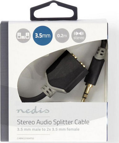 Nedis Konverter 3.5mm männlich zu 3.5mm weiblich 1Stück CABW22100AT02