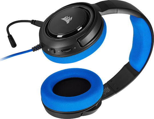 Corsair HS35 Over Ear Gaming Headset with Connection 3.5mm Blue
