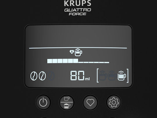 Krups Arabica Latte 1450W Налягане 15бар за капучино с мелачка Черна
