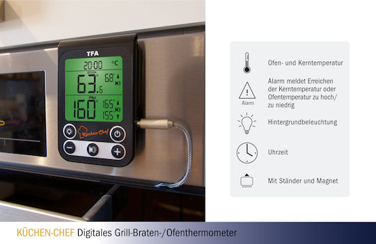 TFA Kitchen Chef Electronical Cooking Thermometer with Probe -20°C / +300°C
