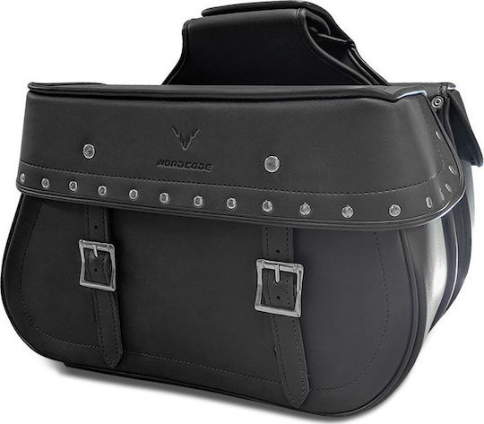 Nordcode Rebel Motorcycle Saddle Side Bag Set 40lt in Black Colour