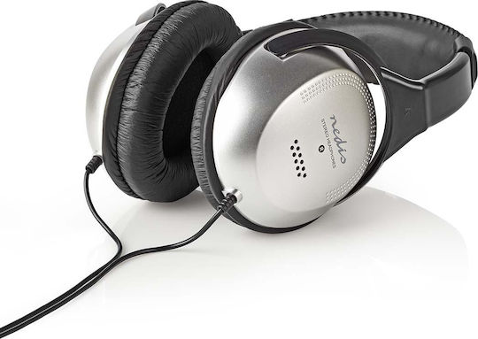 Nedis Wired Over Ear Headphones Black / Silver