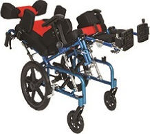 Mobiak Scaun Cu Rotile 16" Tip Special Cu Reclinarea Spatelui 46cm 0808612 Albastru