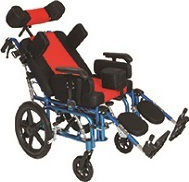 Mobiak Special Type 16" Wheelchair with Reclining Back 32cm Blue