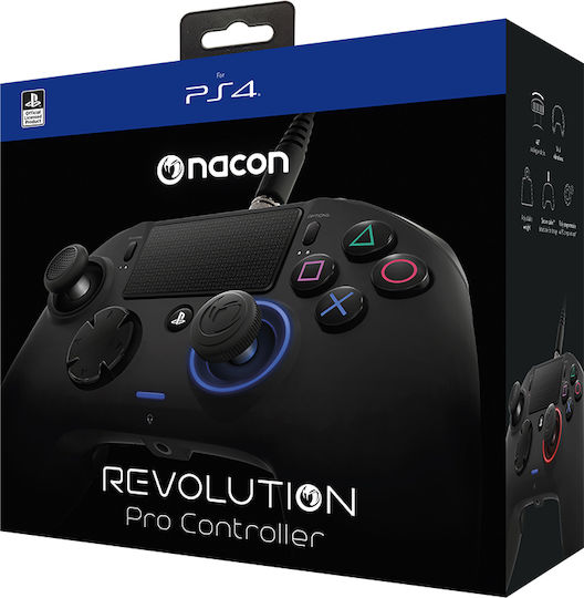 Bigben Interactive Revolution Pro Ενσύρματο Gamepad για PC / PS4 Μαύρο