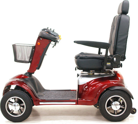 Shoprider DAKAR 889XLSBF 4WD TÜV Ready Folding Wheelchair Scooter with Simple Back Red