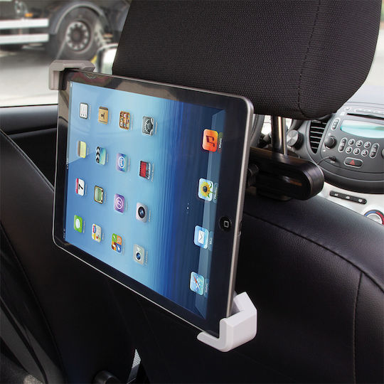 LogiLink Tablet Back Seat Car Holder Car Mobile Mount with Adjustable Hooks Black