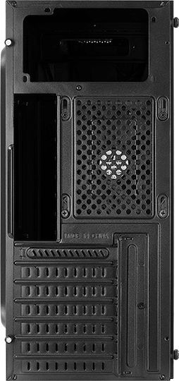 Aerocool Split Gaming Midi Tower Κουτί Υπολογιστή με Πλαϊνό Παράθυρο και RGB Φωτισμό Μαύρο