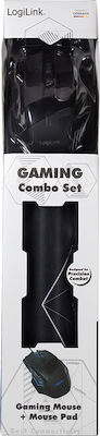 LogiLink Gaming Combo Set Геймърска Мишка Черен