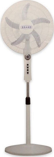 Brand Fan Pedestal 60W Diameter 45cm with Remote Control White