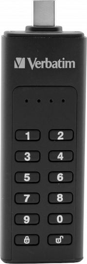 Verbatim Keypad Secure 64GB USB 3.1 Stick with connection USB-C Black