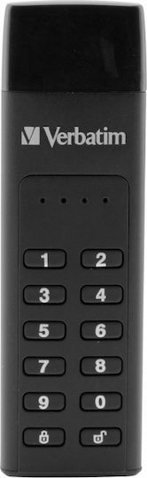 Verbatim Keypad Secure 128GB USB 3.1 Стик с връзка USB-C Черен