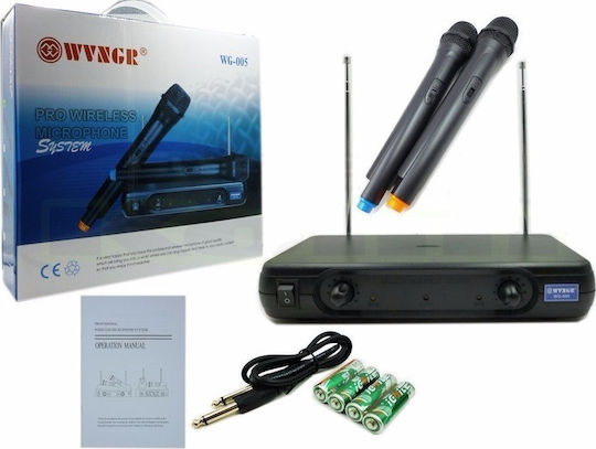 WVNGR Ενισχυτής Karaoke με Ασύρματο Μικρόφωνο WG-005 Μαύρος