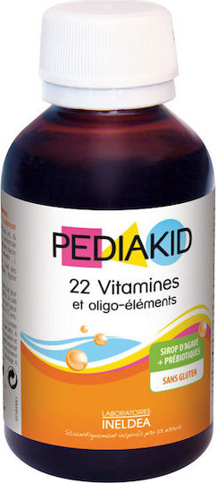 Pediakid 22 Vitamines Συμπλήρωμα με Προβιοτικά για Παιδιά 125ml Πορτοκάλι