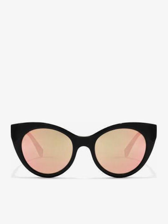 Hawkers Divine Women's Sunglasses with Black Plastic Frame and Pink Lens HKRS2074