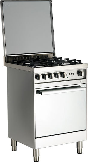 Lofra MS 66 GVG/Ci GN Erdgasherd 60Es mit Erdgas-Kochfeldern B60cm. Inox