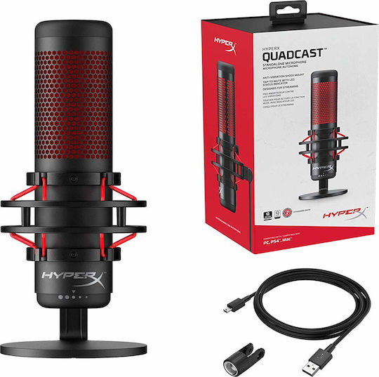 HyperX HyperX QuadCast Πυκνωτικό Μικρόφωνο USB Επιτραπέζιο