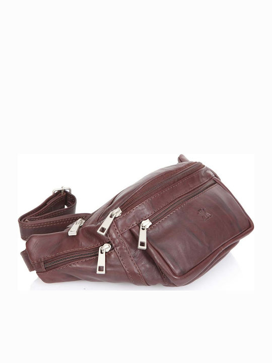Men's Leather Bum Bag Brown