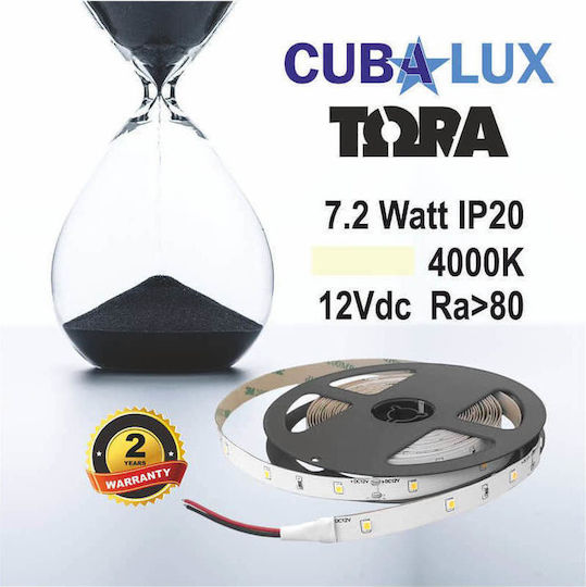 Cubalux LED Strip 12V Natural White Light 5m Type SMD2835