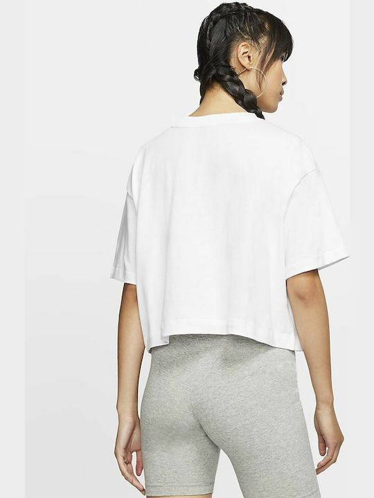 Nike Air Women's Athletic Crop Top Short Sleeve White