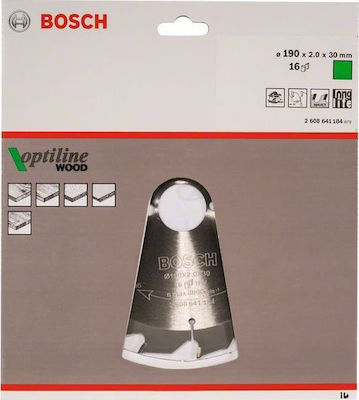 Bosch Πριονόδισκος Optiline Wood Slicer/Coarse Grater Disc Wood 190mm 1pcs