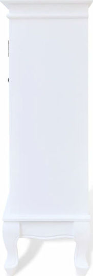 Living Room Display Cabinet Made of Wood with Glass White 53x30.5x95.5cm