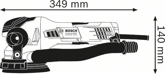 Bosch GET 55-125 Professional Έκκεντρο Τριβείο 125mm Ρεύματος 550W με Ρύθμιση Ταχύτητας και με Σύστημα Αναρρόφησης