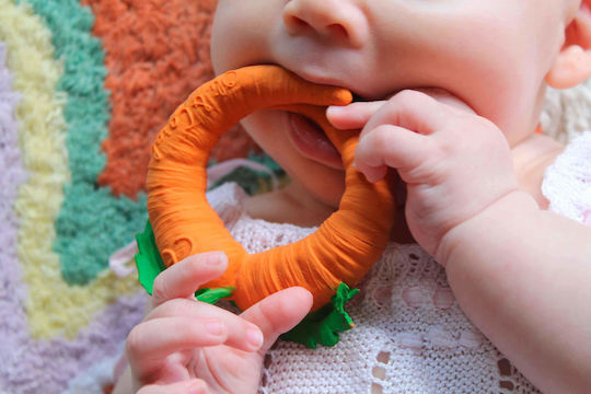 Oli&Carol Cathy the Carrot Μασητικός Κρίκος Οδοντοφυΐας από Καουτσούκ για 3 m+