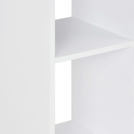 Square Table Bar Wooden White / Concrete 60x60x110cm