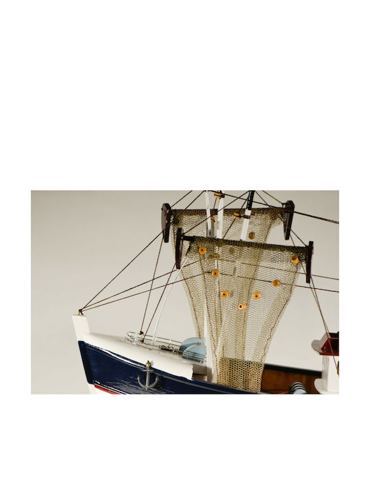 Vintage Christmas Boat Fishboat Wooden 45x37cm 03-020-46B