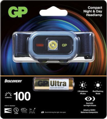 GP Batteries Lanterna de cap LED cu luminozitate maximă de 100lm Bright CH33