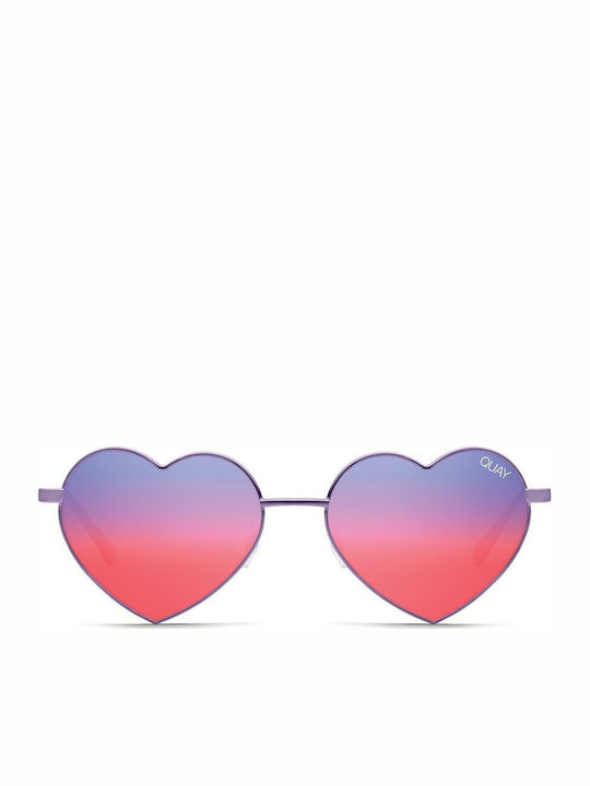 Quay Australia Heartbreaker Sunglasses Purple with Metal Frame & Purple Lens Quay Australia Heartbreaker Sunglasses Purple with Metal Frame & Purple Lens