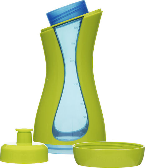 Iiamo Sport Sticlă pentru Copii din Plastic cu Capac Pop-up Verde 380ml