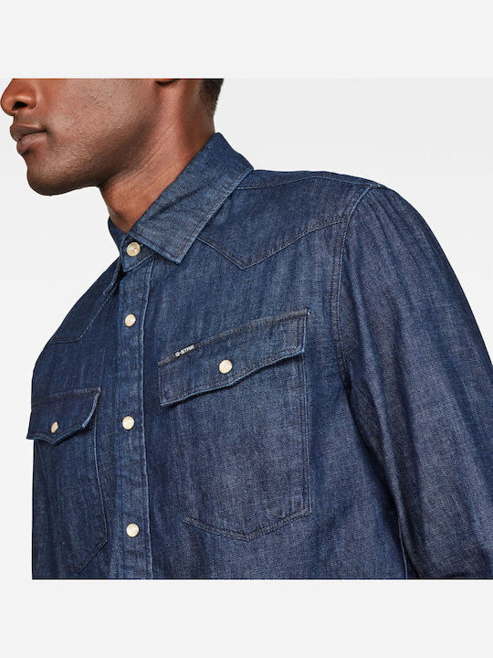 3301 Langärmlig Jeans Hemd Blau