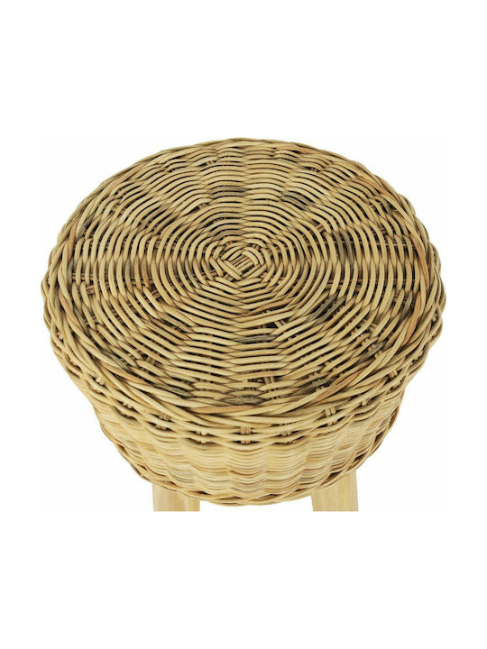 Garden Stool Outdoor Rattan Brown 35x35x45cm