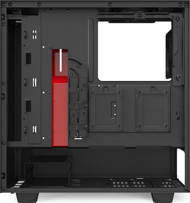 NZXT H510 Gaming Midi Tower Κουτί Υπολογιστή με Πλαϊνό Παράθυρο Κόκκινο