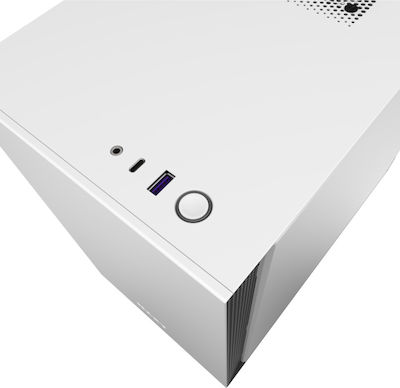 NZXT H210 Gaming Mini Tower Κουτί Υπολογιστή με Πλαϊνό Παράθυρο Λευκό