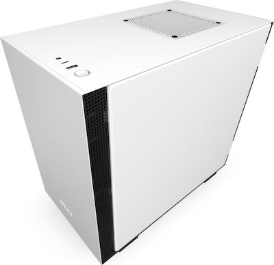 NZXT H210 Gaming Mini Tower Κουτί Υπολογιστή με Πλαϊνό Παράθυρο Λευκό