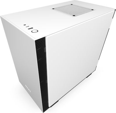 NZXT H210 Gaming Mini Tower Κουτί Υπολογιστή με Πλαϊνό Παράθυρο Λευκό