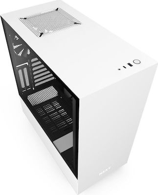 NZXT H510i Gaming Midi Tower Κουτί Υπολογιστή με Πλαϊνό Παράθυρο και RGB Φωτισμό Λευκό