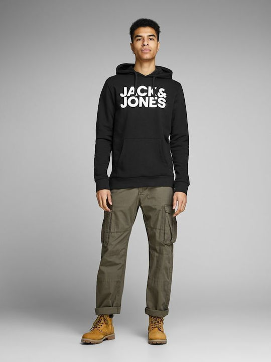 Jack & Jones 12152840 Black/White letters mit Kapuze