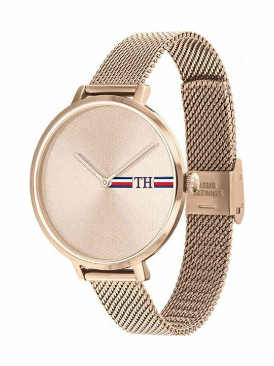 Tommy Hilfiger Alexa Γυναικείο Ρολόι 38mm Μπαταρίας με Ροζ Χρυσό Μεταλλικό Μπρασελέ