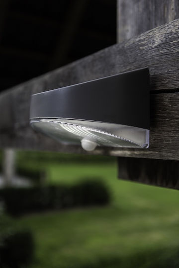 Lutec Bread Wall Mounted Solar Light 1.2W 100lm Natural White 4000K with Motion Sensor and Photocell IP44 11.4cmx12.4cmx22cmcm