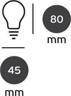 VK Lighting LED Bulb 3.5W 75mm for Socket E14 Cool White 400lm