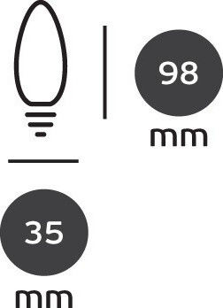VK Lighting LED Bulb 3.5W for Socket E14 Warm White 380lm