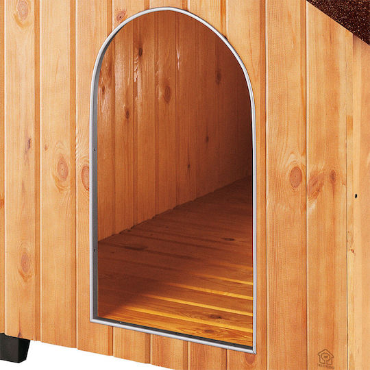 Ferplast Domus Hundehaus Hölzernes Außenbereich Braun 61x74.5x55cm