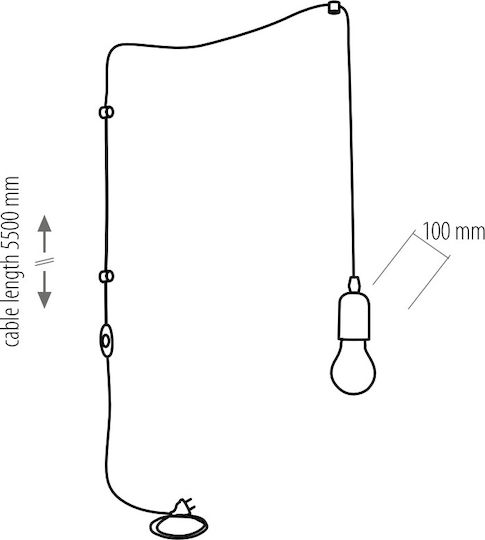 TK Lighting Estrella Висящо осветително тяло Черен