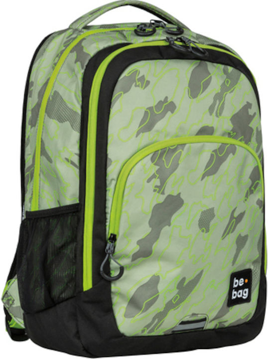 Pelikan Be.Bag Ready Abstract Camouflage Ученическа Чанта Обратно Junior High-High School в Зелен цвят 30лт