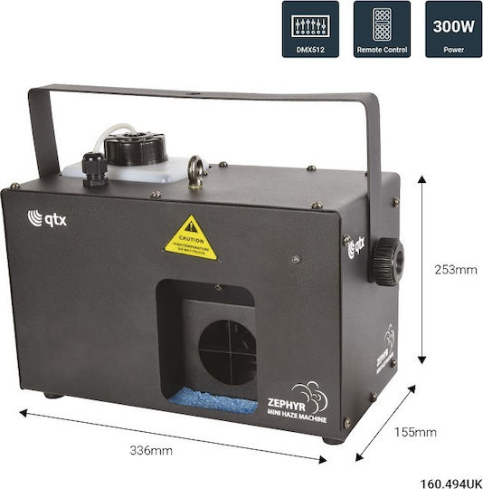 QTX Sound Zephyr-300 Mașină de ceață 300W cu Wireless controler