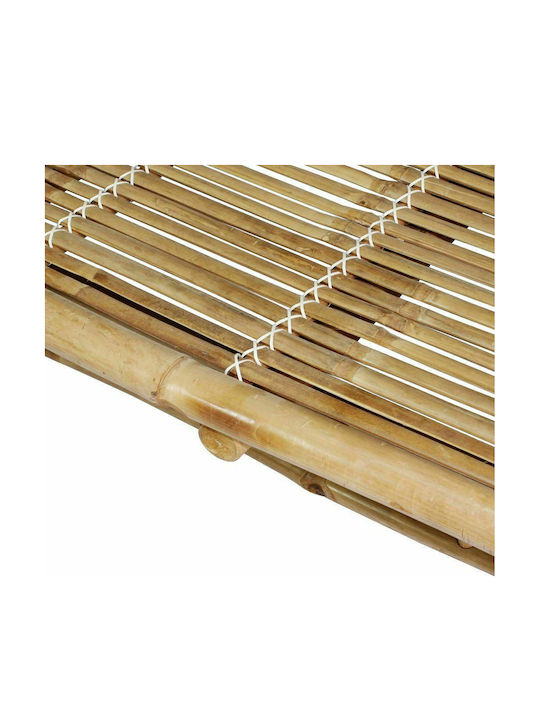Deckchair Double Bamboo Brown 200x130x24cm.
